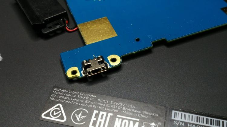 gniazdo mikro usb LENOVO TB-X104F
