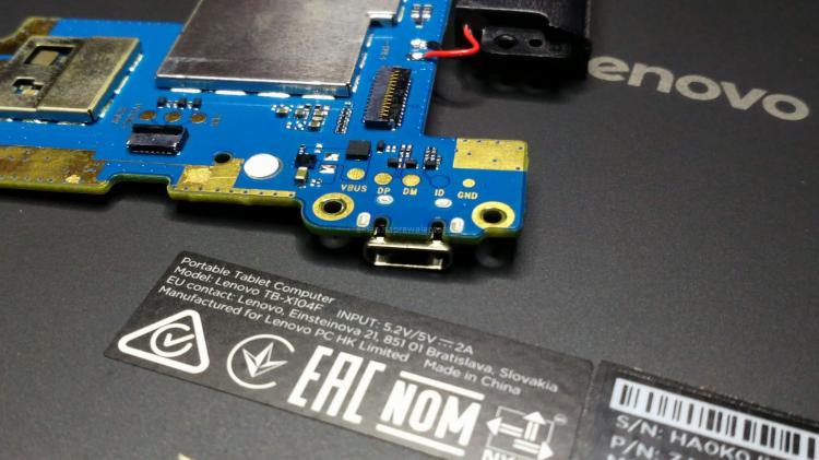 gniazdo mikro usb LENOVO TB-X104F