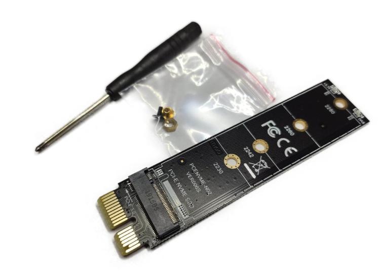 NVME Adapter dysk M.2 do PCI-E3.0 Key M dwie diody led czerwona i niebieska