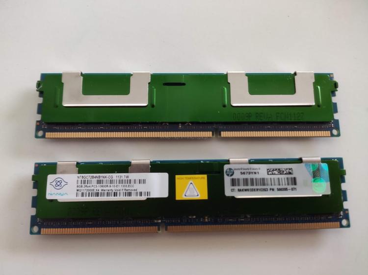 PAMIĘĆ HP Nanya 8GB 2Rx4 PC3-10600R NT8GC72B4NB1NK-CG