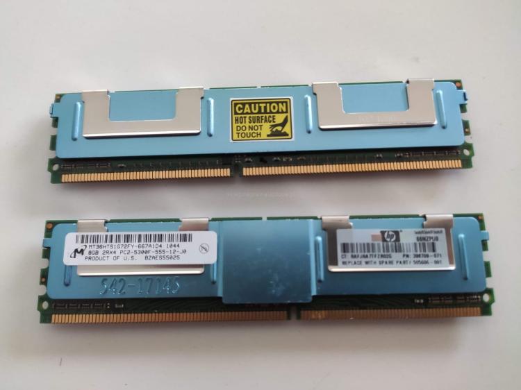PAMIĘĆ Micron 8GB PC2-5300f DDR2 MT36HTS1G72FY-667A1D4 ECC 2Rx4 DIMM Single Memory