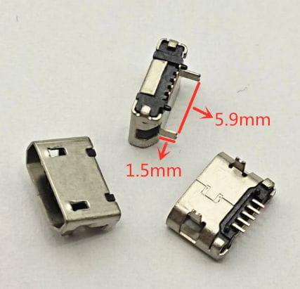 gniazdo mikro usb port ładowania  5pin DIP2