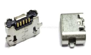 GNIAZDO mikro USB odwrotne 5PIN+2 SMD V8