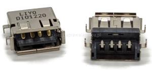 GNIAZDO PORT USB 2.0 CZARNE 16*14.10*6.20mm