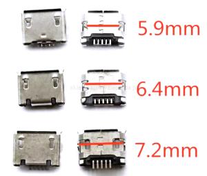 zestaw mikro usb 5.9mm 6.4mm 7.2mm