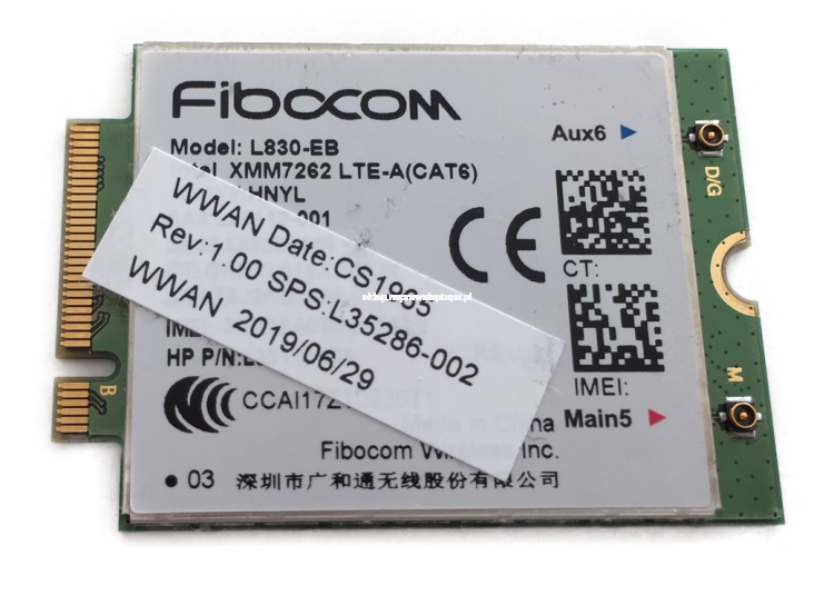 Modem 4G LTE Fibocom L830-EB do HP X360 830 G6 840 G5 G6 L35286-002