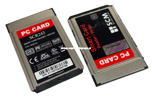 karta SCR243 Smart Card Reader Writer PC Card SCM Microsystems