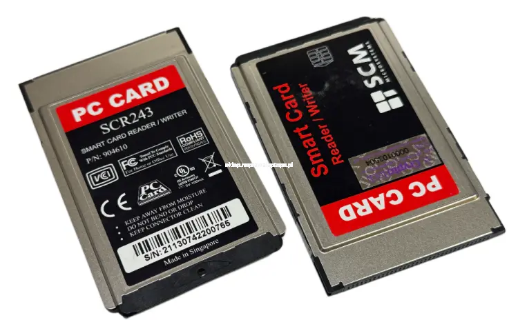 karta SCR243 Smart Card Reader Writer PC Card SCM Microsystems