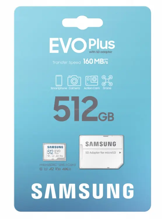 Karta pamięci micro SD 512 GB Samsung EVO Plus MB-MC512SA/EU
