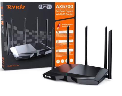 Router Tenda RX27 Pro WiFi 6E AX5700