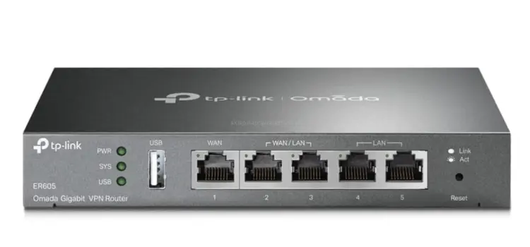 TP-LINK ER605 5-portowy podwójny/wielokrotny router WAN VPN