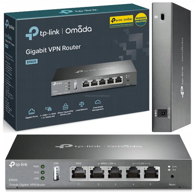 TP-LINK ER605 5-portowy podwójny/wielokrotny router WAN VPN
