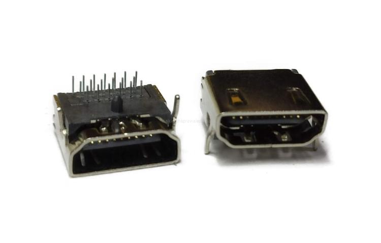 GNIAZDO HDMI DO WLUTOWANIA 19P 2PIN 90-STOPNI