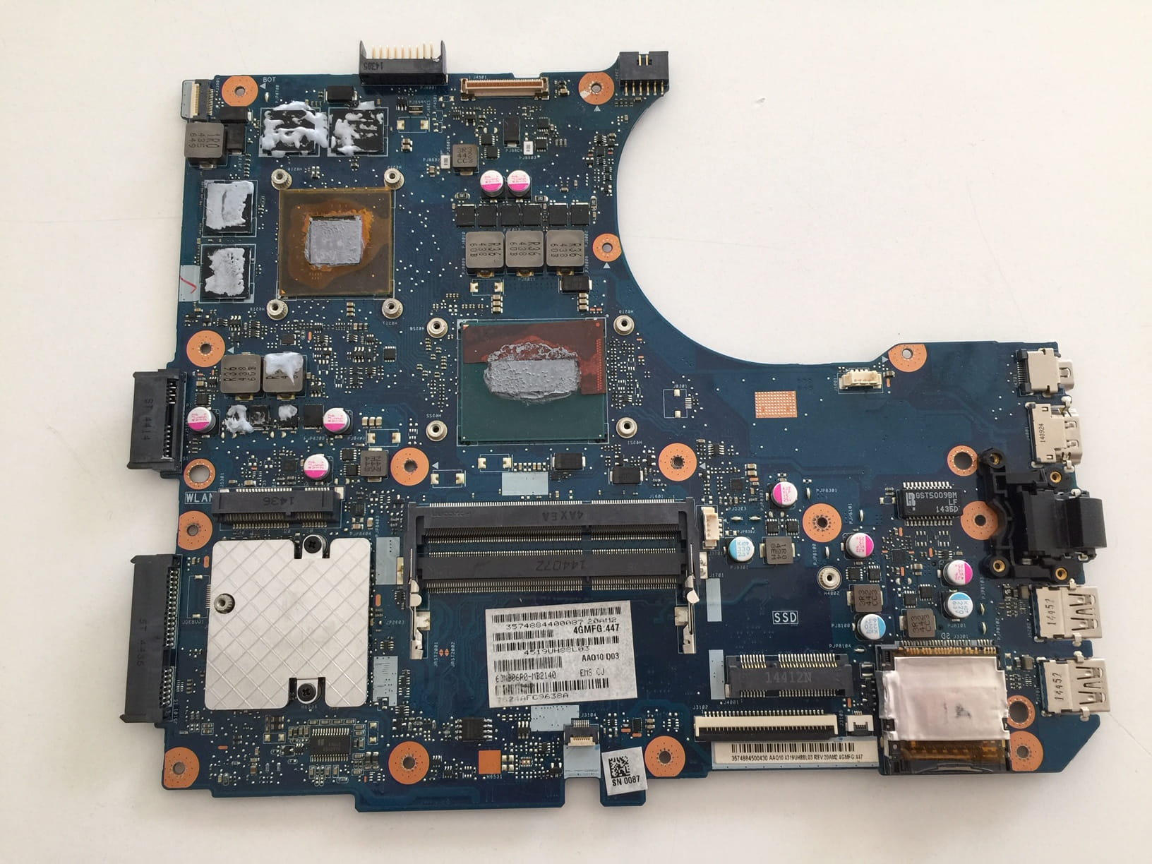 uszkodzona płyta główna Asus N551J N551JM N551JW