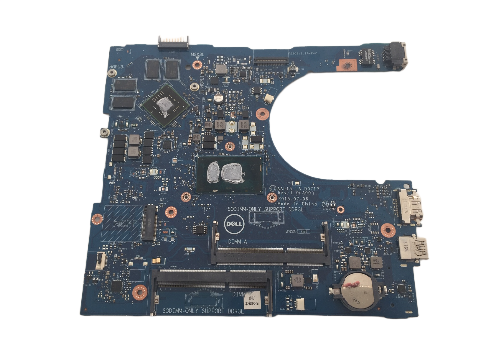 uszkodzona płyta główna la-d071p DELL INSPIRON 15 5559