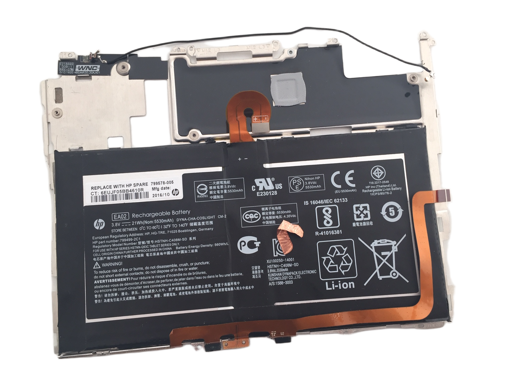 BATERIA STELAŻ 799578-005 HP 608 G1 Tablet
